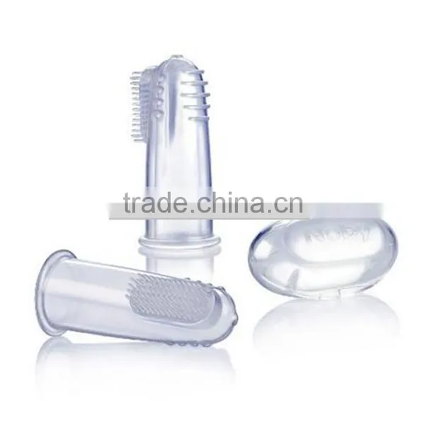 Soft 100% Silicone Massage Finger Toothbrush/children Finger Toothbrush photo-2