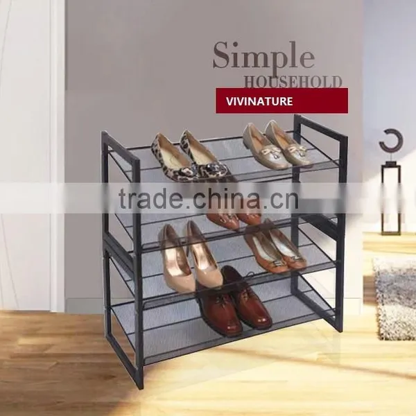 Vivinature Shoes Storage Rack, Shoes Rack With Mesh Metal Style photo-6