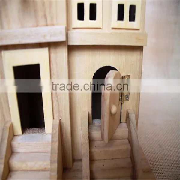 Wood Villa Building Kids Wood Building Kits Miniature Building Wood Prefab Building for Sale photo-6