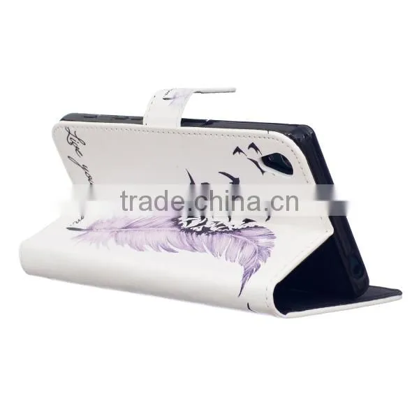 PU Leather Phone Cover IMD Phone Case for Sony Z5 / Mini photo-5