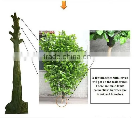 Real Touch Factory Gloden Artificial Ficus Tree Fake Banyan Tree photo-5