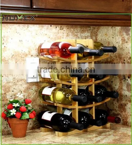 Wholesale 12-Bottle Natural Bamboo Wine Rack/Bamboo Antique Wine Rack /Homex_Factory photo-2