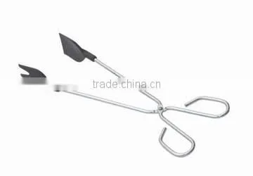 Food Tong Iron With Powder Coating Plastic Coating Handle photo-2