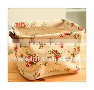 ZAKKA Cotton Waterproof Girl Desktop Clutter Storage Basket Arrangement Basket Snack Basket Storage Box photo-3