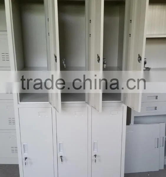 Metal Six-door Locker With One Shelf for Storage photo-2