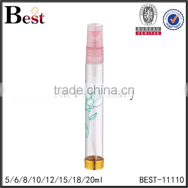 Cosmetic 5ml 10ml 20ml Screen Printing Golden Bottom Perfume Bottle Empty Clear Glass Bottle of Fragrance Perfume photo-4