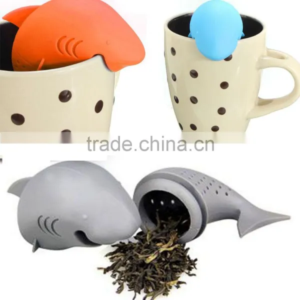 The Silicone Shark Shape Tea Infuser Maker Set Cup Decor Tea Bag Strainer Filter photo-2