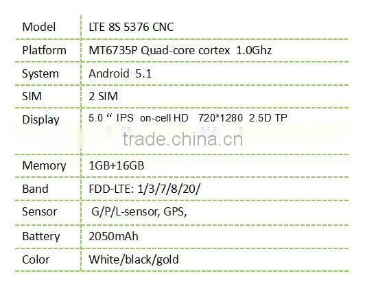 LTE8S5376 5.0" High End Cheap Mobile Phone Wholesale photo-2