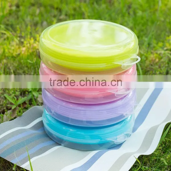 2017 Clear PP Plastic Round Shape Plates Set for Picnic photo-3