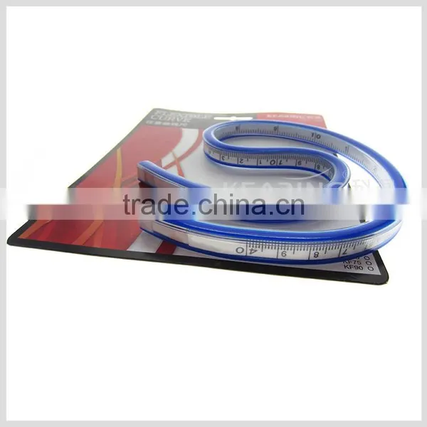 Kearing Durable Plastic Flexible Curve Ruler 40cm & 16'' for Fashion Design Line Drawing # KF-40 photo-3