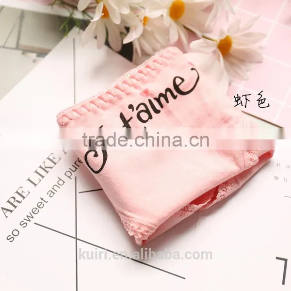 Cute Girl Cotton Briefs Underwear Custom Sexy Ladies Underwear Cotton Panties c7 photo-3