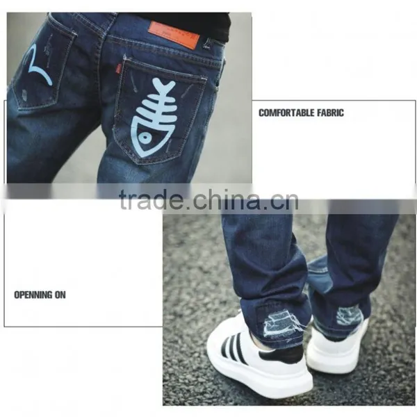 New Design Hole Jeans Men Distressed Ripped Pants photo-6