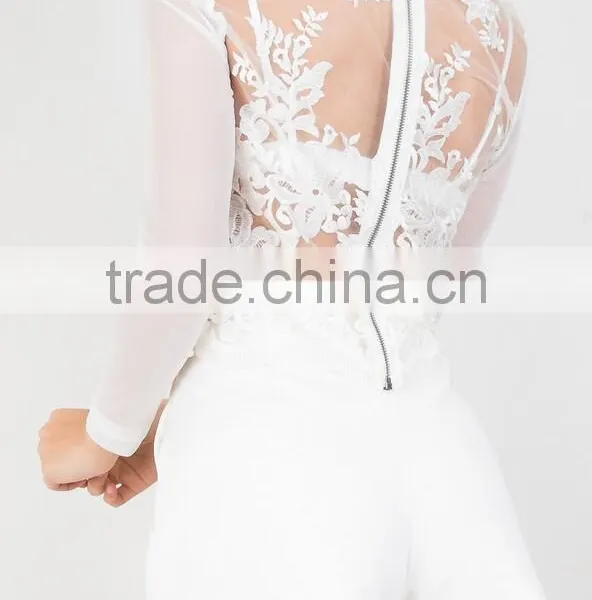 Runwaylover 123 Hot Sale 2017 Ladies Sexy Lace Transparent T-Shirt photo-5