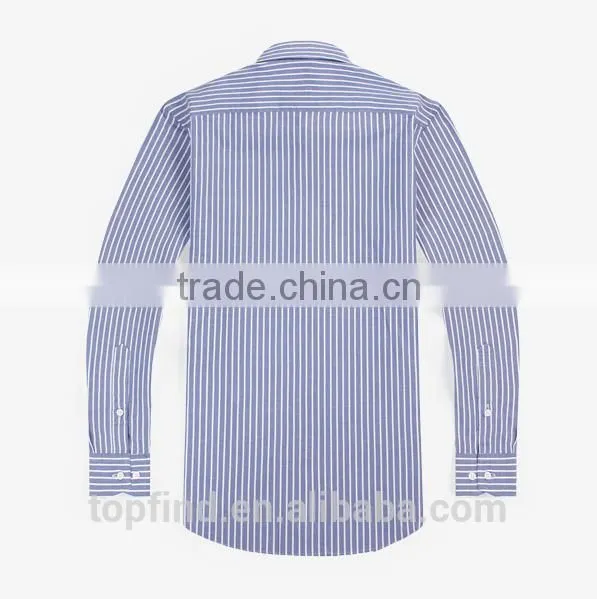 Yiwu Direct Factory Customise Stripe Pattern Men's Long Sleeve Uniform Shirt With 100% Cotton Oxford photo-2