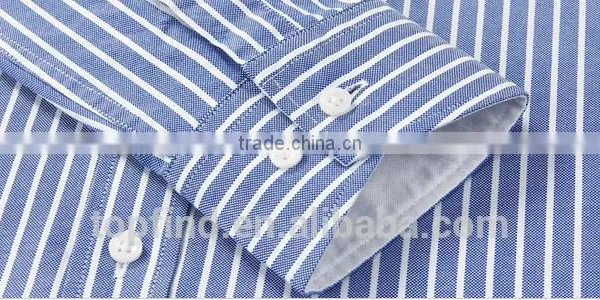 Yiwu Direct Factory Customise Stripe Pattern Men's Long Sleeve Uniform Shirt With 100% Cotton Oxford photo-4