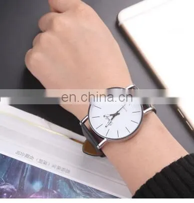 Big Dial Transparent Hollow Skeleton Simple Wristwatch Women Watches Fashion Casual Leather Couple Table Dress Watch photo-4