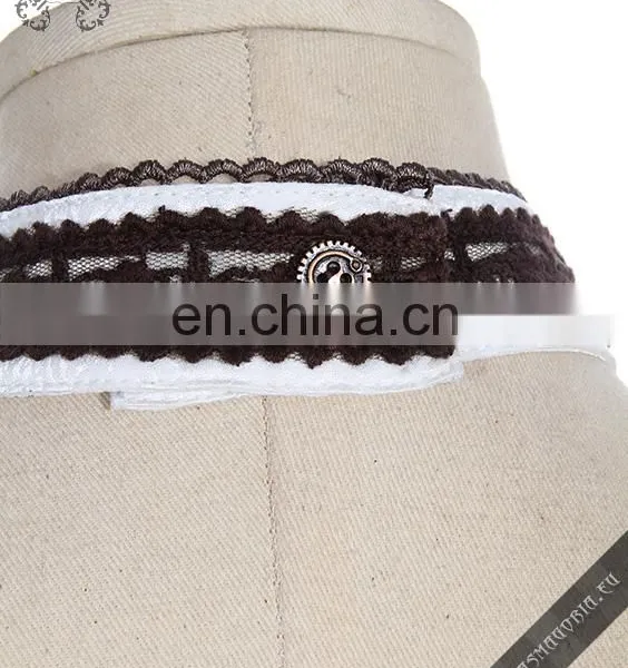 Steampunk Jabot-collar With Laces and Gear Accessories photo-3