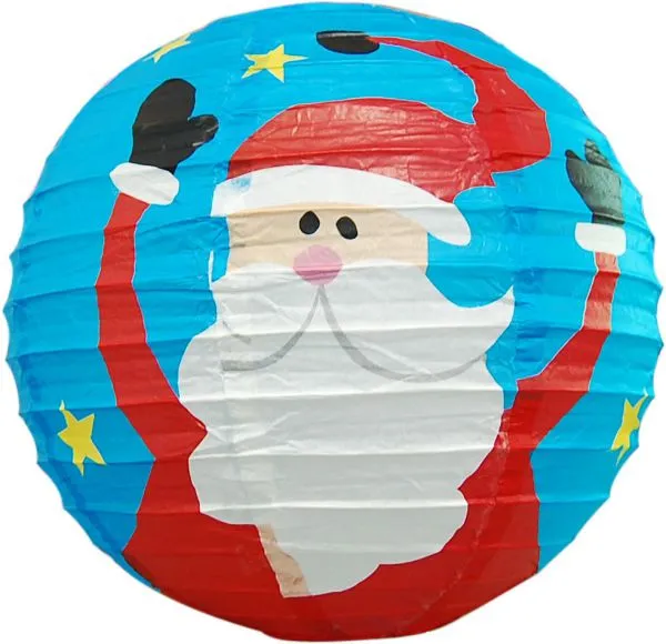 Christmas paper lantern Santa Claus pattern