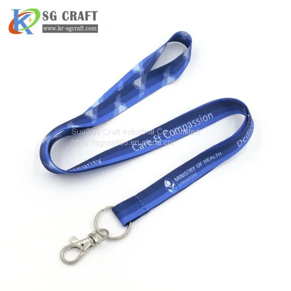 Custom High Quality Sublimation Printed Polyester id Card Holder Neck Lanyard