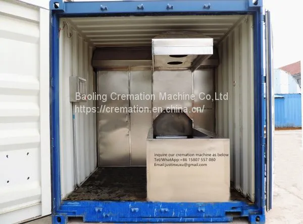 Crematorium Oven Machine Container Burn Human Body Mobile Furnace for Sale Crematory Incinerator Cremation Machine Crematory Equipment photo-4