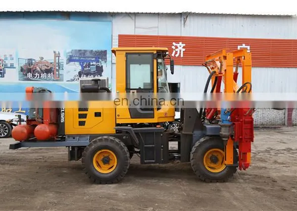 Hydraulic Diesel Photovoltaic Fence Guardrail Post Pile Driver for Sale Price photo-3