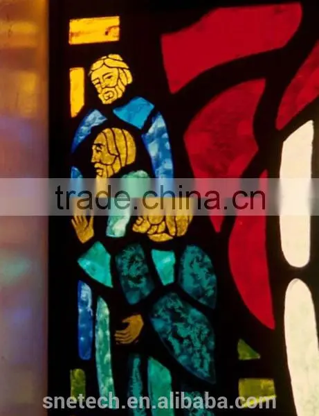 Stained Church Figures Window Glass for Interior or Exterior Decoration photo-2