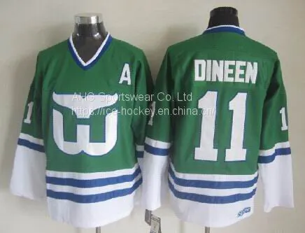 Hartford Whalers #11 Dineen Throwback Green Jersey