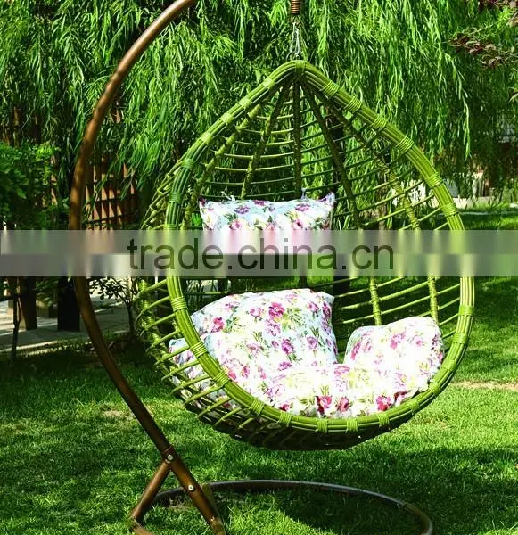 Modern UV Resistant and Waterproof Outdoor Furniture and Wood Material PE Rattan Swing Chair PRC14845 photo-4
