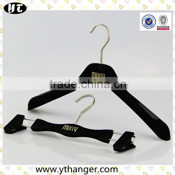 Luxury Matches Velvet Hanger With Gold Hardware photo-4