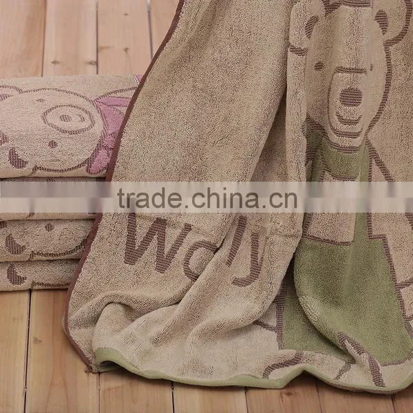 Best Quality 100%cotton for Kids Cartoon Bear Design Baby French Terry Knitting Fabric Quick-dry Towel photo-5