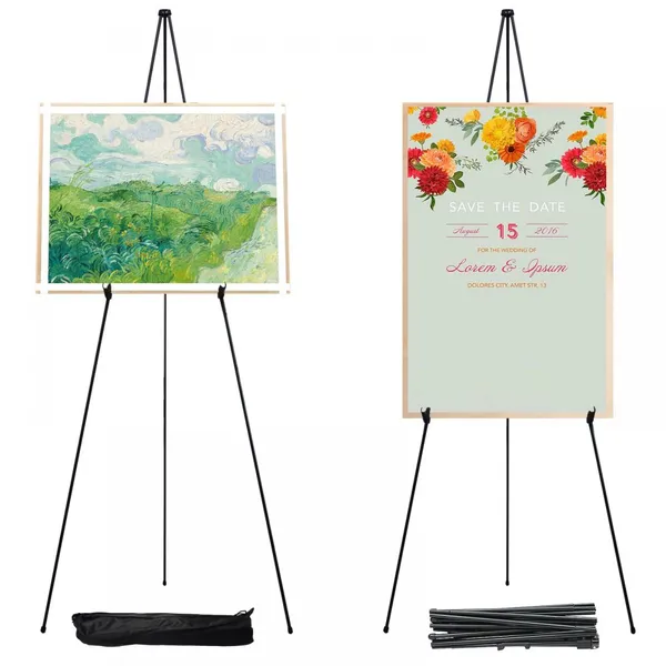 Painting Wood Easel Adjustable Wooden Easel Natural 145cm Foldable Beech Wood Easel photo-3