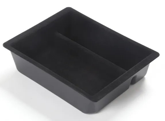 OEM Style 2024-2025 Tesla Model 3/Y Flocked Center Console Organizer, Velvet-Like Lining for Gadget Protection
