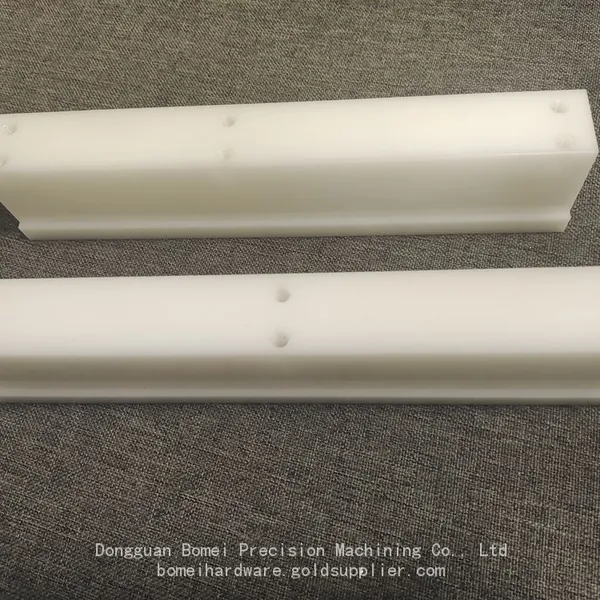 CNC White POM Sliding Rail Plastic Nylon UHMWPE Block Linear Plastic Strips photo-2