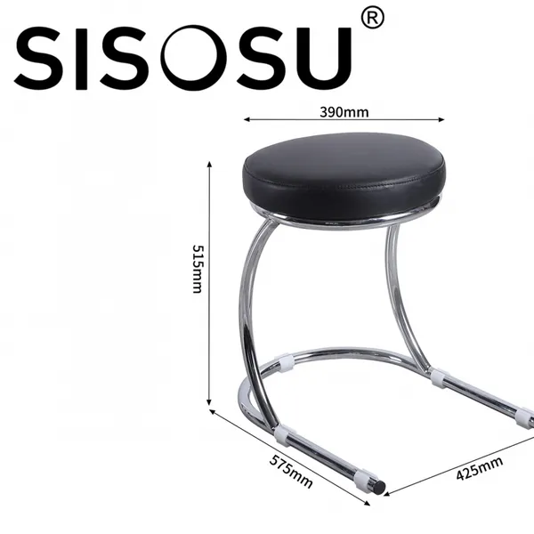 WU17 ROUND CHROME STOOL (STABLE)
