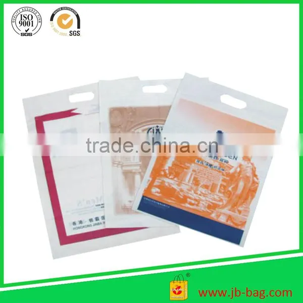 Die Cut Handle Plastic Shopping Bag in White Colour photo-3
