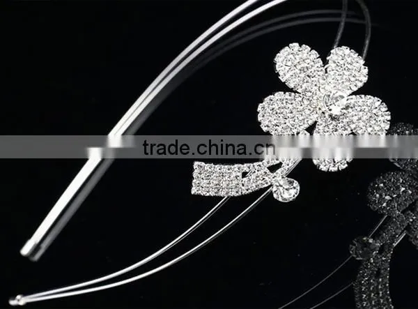 Wholesale Elegant Diamond Flower Headband Hairband For Women Fashion Korean Hair Accessories photo-3