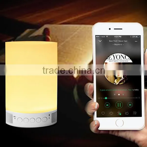 Smart Multicolor Led Lamp TF Card Bluetooth Speaker With APP Control