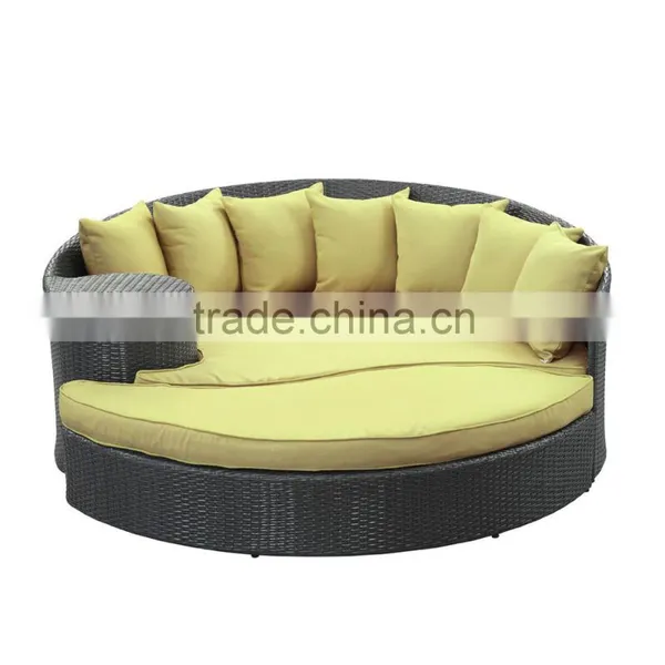 Rattan Daybed With Canopy Cheap Outdoor Waterproof Round Patio Antique Bamboo Indoor Daybed photo-3