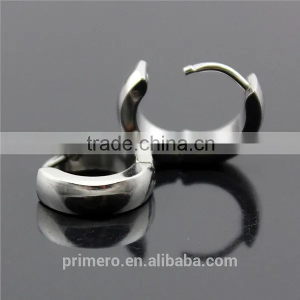 1 Pair Unique Cool Men's Stainless Steel Hoop Piercing Ear Earring Studs 2016 Hot Sale photo-2