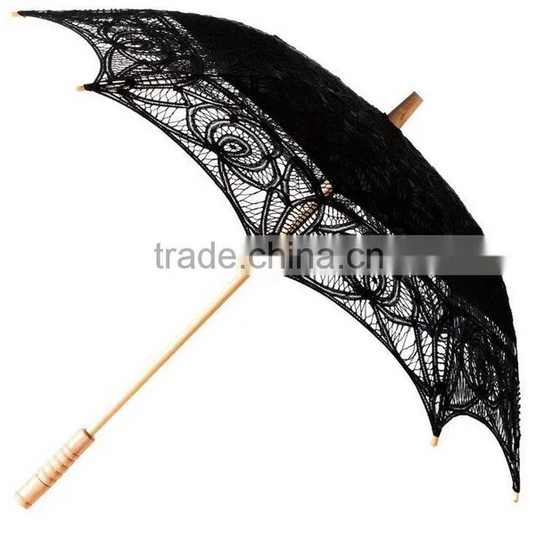 China Made New Products Romantic Wedding Lace Parasol photo-4