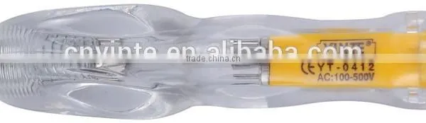 YT-0412A AC100-500V Crystall Handle Electrometric Screwdriver Voltage Tester photo-3