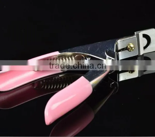 New Pink Blue Or Red Manicure Tool Acrylic UV Gel False Nail Clipper Edge Cutter Tips Art photo-3