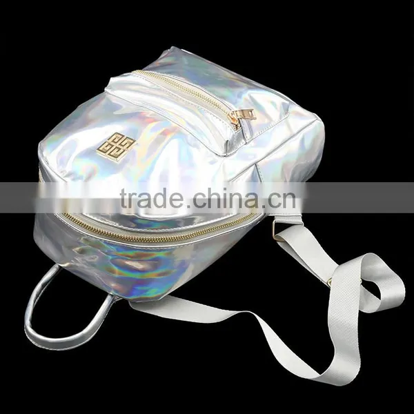 Stylish Reusable Backpack Bag Laser PU Leather Backpack Quality Choice photo-5