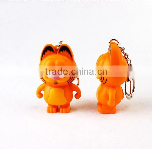 Creative Cartoon Cat LED Light Flash Keychain With Sound photo-4