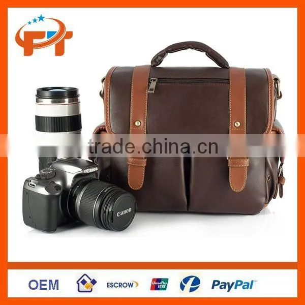 Fashion Canvas pu Leather Dslr Camera Bag photo-4