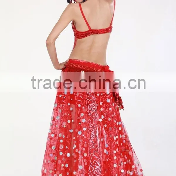 Wuchieal Belly Dance Bilateral Open Fork Skirt Cheap photo-2