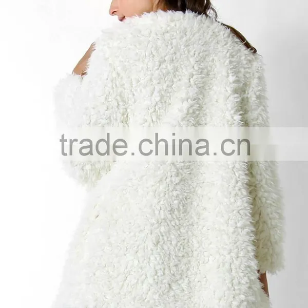 New Fashion High Quality Womens Fake Fur Duffle Coat Quality Choice photo-3