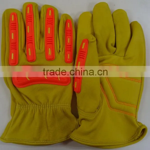 Leather Mechanic Gloves, Working Leather Gloves; Mechanic Gloves