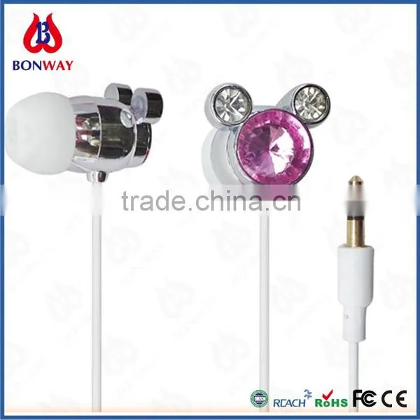 Fashion Bling Diamond Jeweled Crystal Earphone photo-4