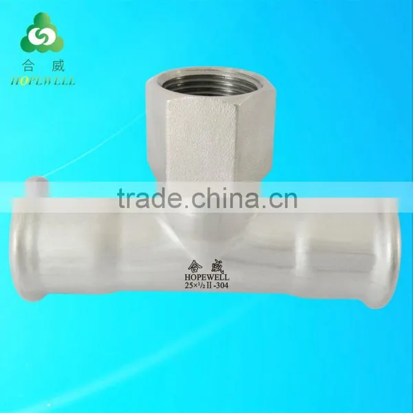 Female threaded tee (parallel screw)
